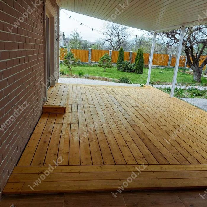 Монтаж террасы из натурального дерева или ДПК под ключ