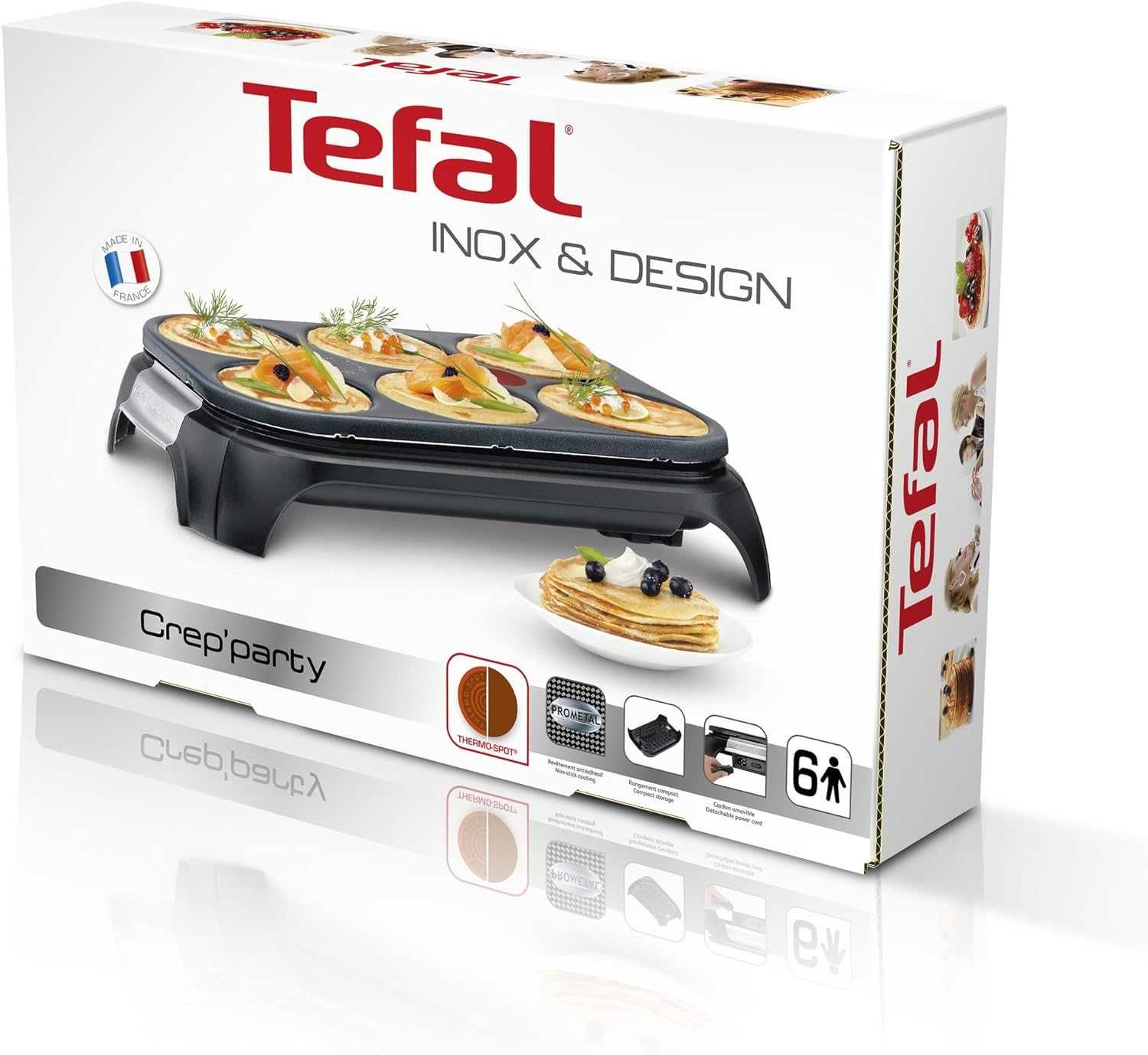 Tefal Crep Party PY5588 грил за палачинки, 1000W, Незалепващо покритие