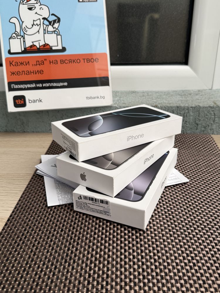 НОВ!36М ГАР /ЛИЗИНГ/ iPhone 16 Pro Max 256Gb White Black Natural Titan
