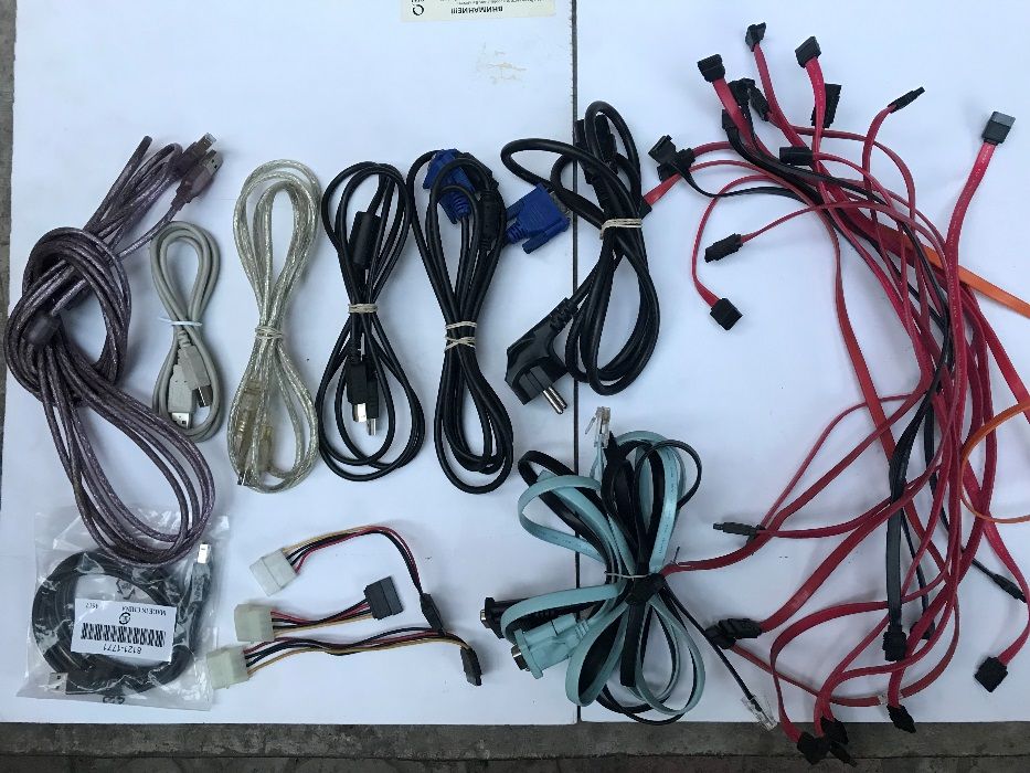 Провод кабель питания, VGA, sata, sata-molex, для принтера, usb, LPT