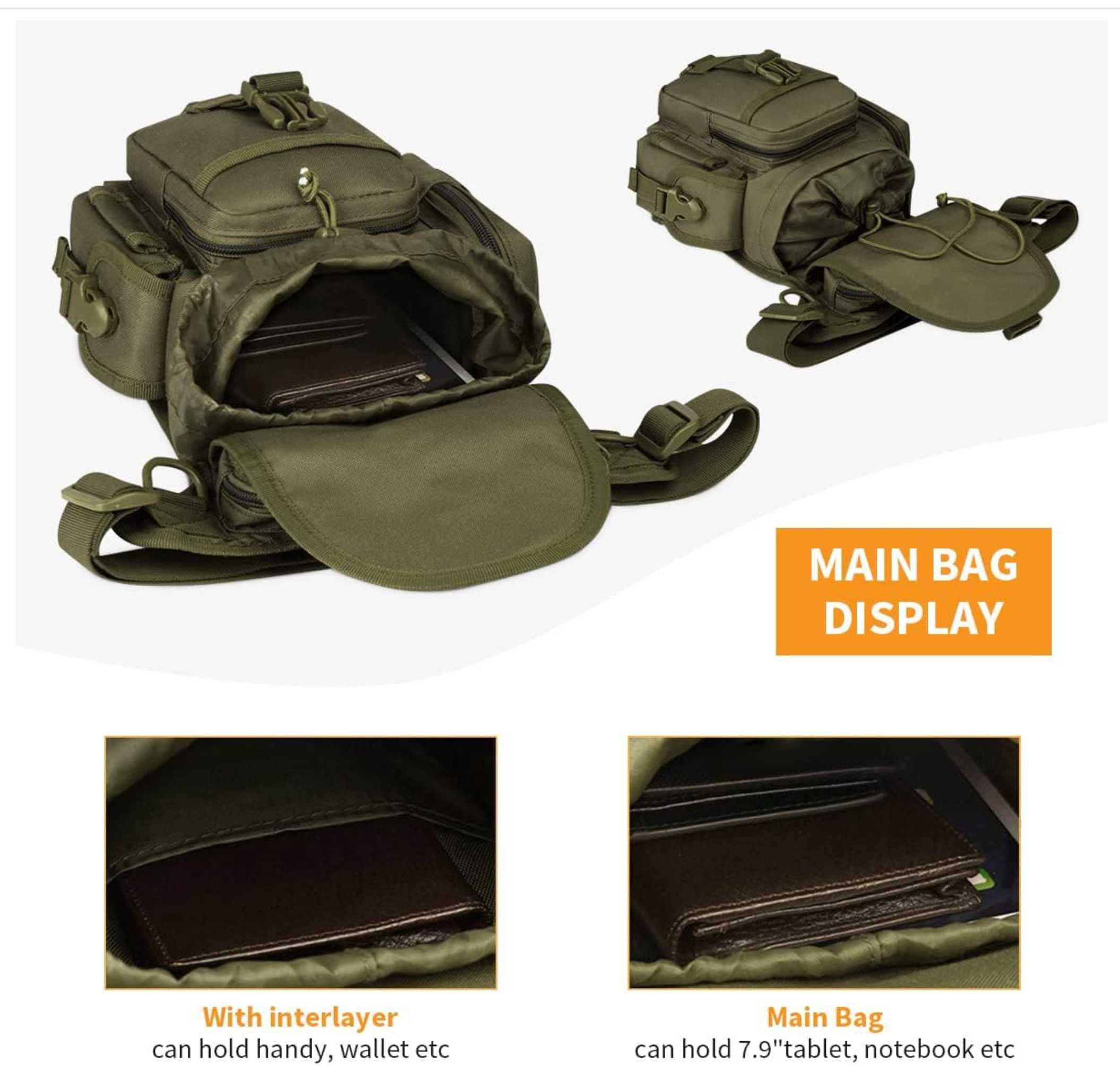 Geantă militară, Buzunare cu centură impermeabilă,