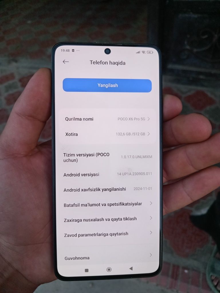 Poco x6  pro 5GG