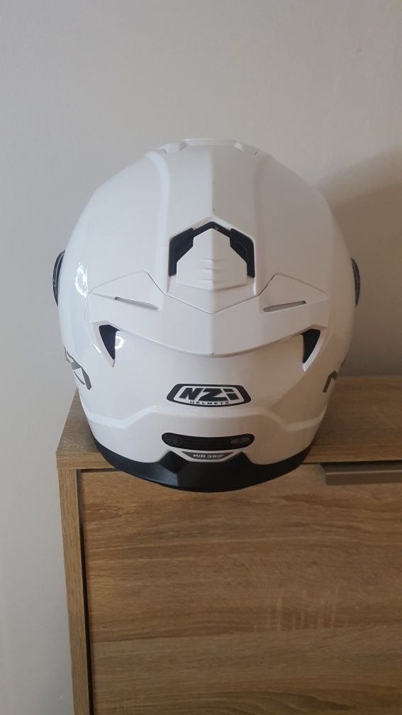 Casca flip-up moto NZI combi 3 modelul nou duo ALB