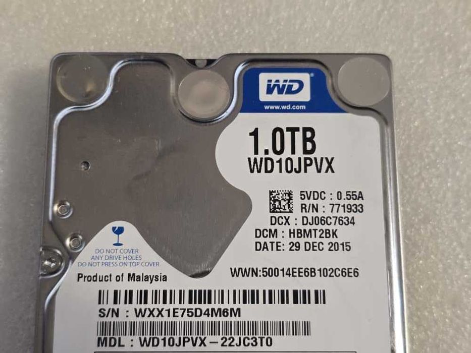 Hard Disk laptop WESTERN DIGITAL Blue WD10JPVX 1TB, 5400rpm SATA