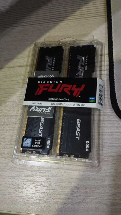 Оперативная память Kingston Fury 2x8gb / 3600mhz / 17-21-21