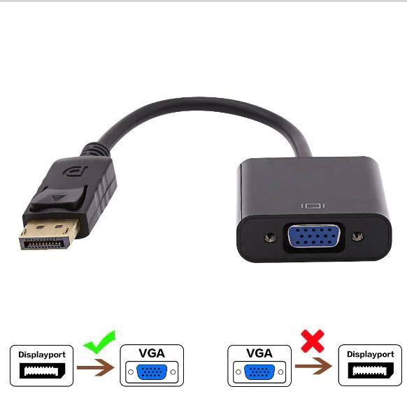 Переходник адаптер конвертер HDMI - VGA, Display Port - VGA