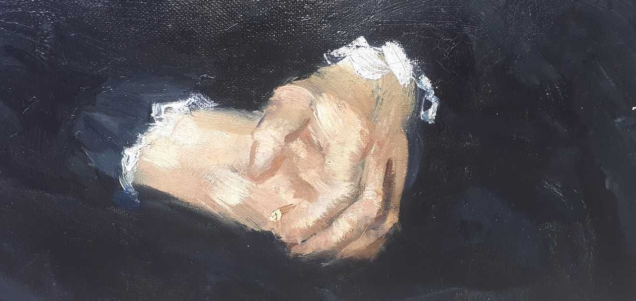 Tablou mare vechi - portret nobila - semnat Stoenescu