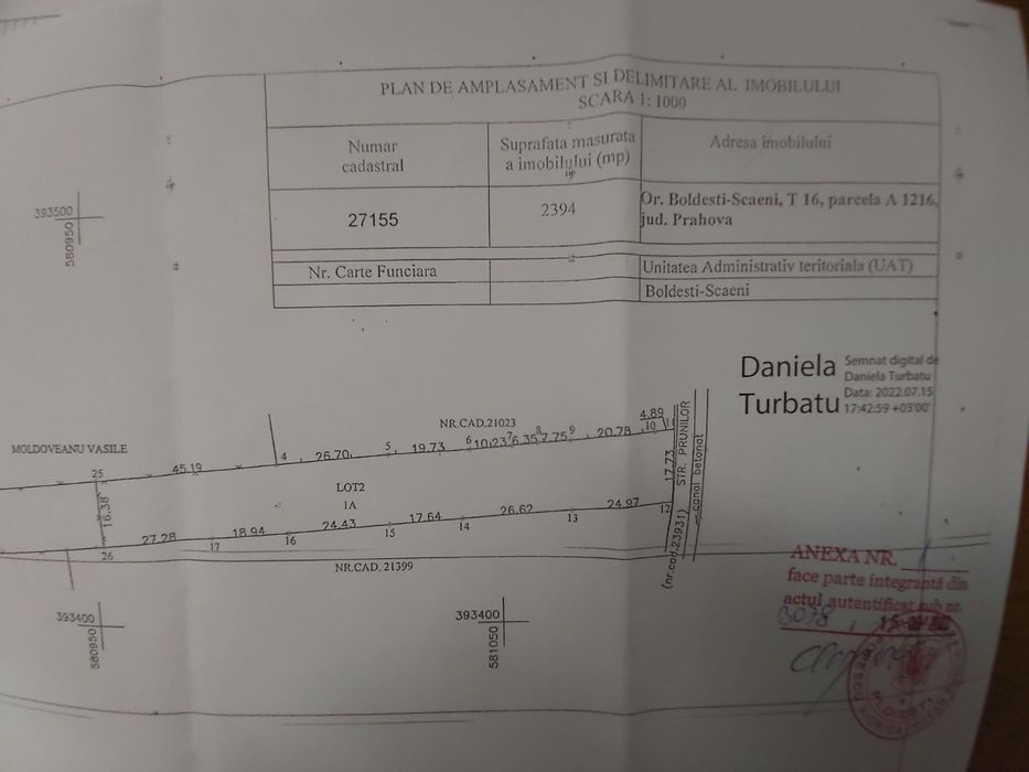 Teren intravilan Boldești-Scăieni