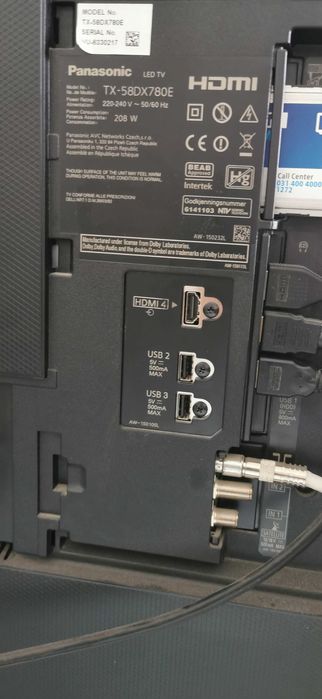 Televizor LED Smart Panasonic, 146 cm, TX-58DX780E, 4K Ultra HD, 3D