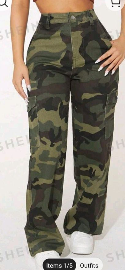 Pantaloni damă camuflaj