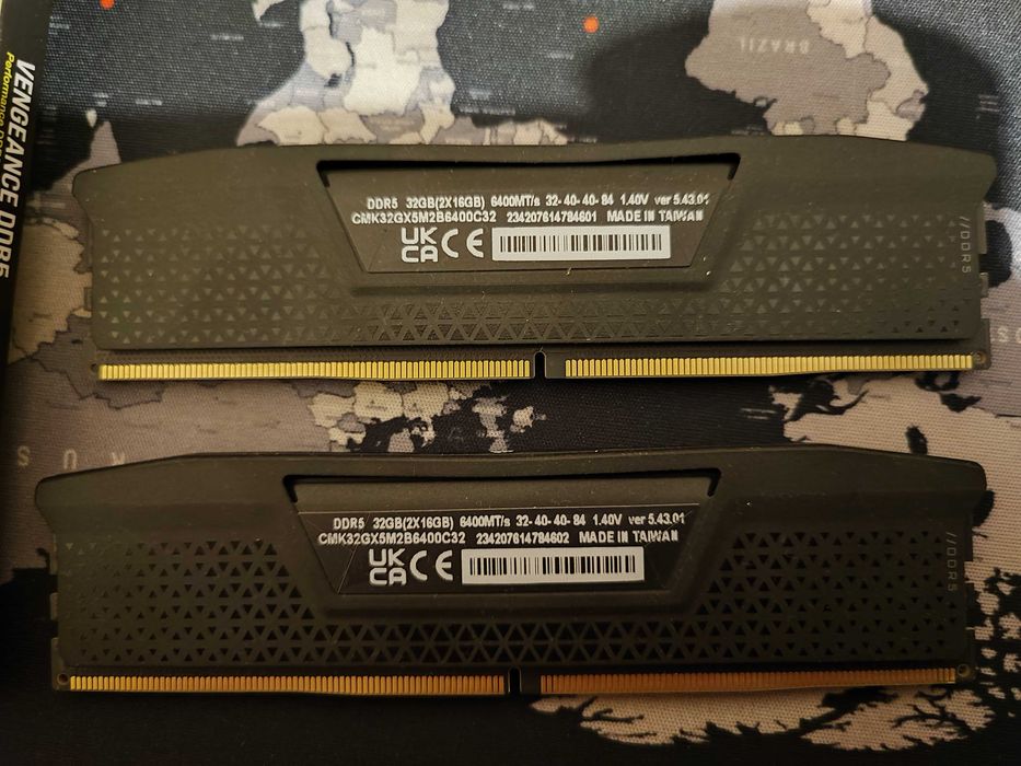 Memorie ram ddr 5 corsair vengeance 32 gb 2x 16gb 6400 mhz