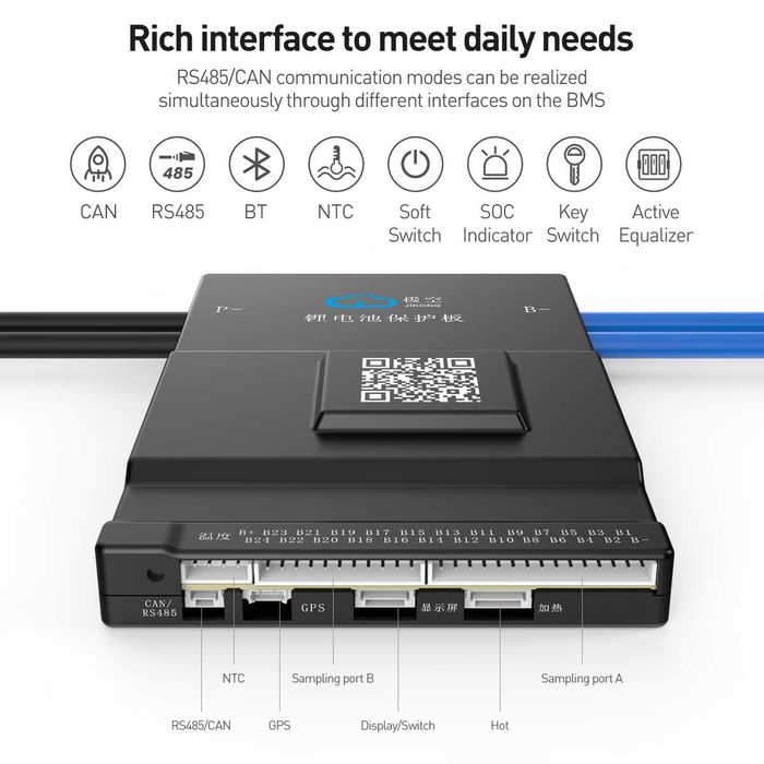 BMS JK 2A Balansare 200Ah Continuu 350Ah Bluetooth, RS485/CAN Optional
