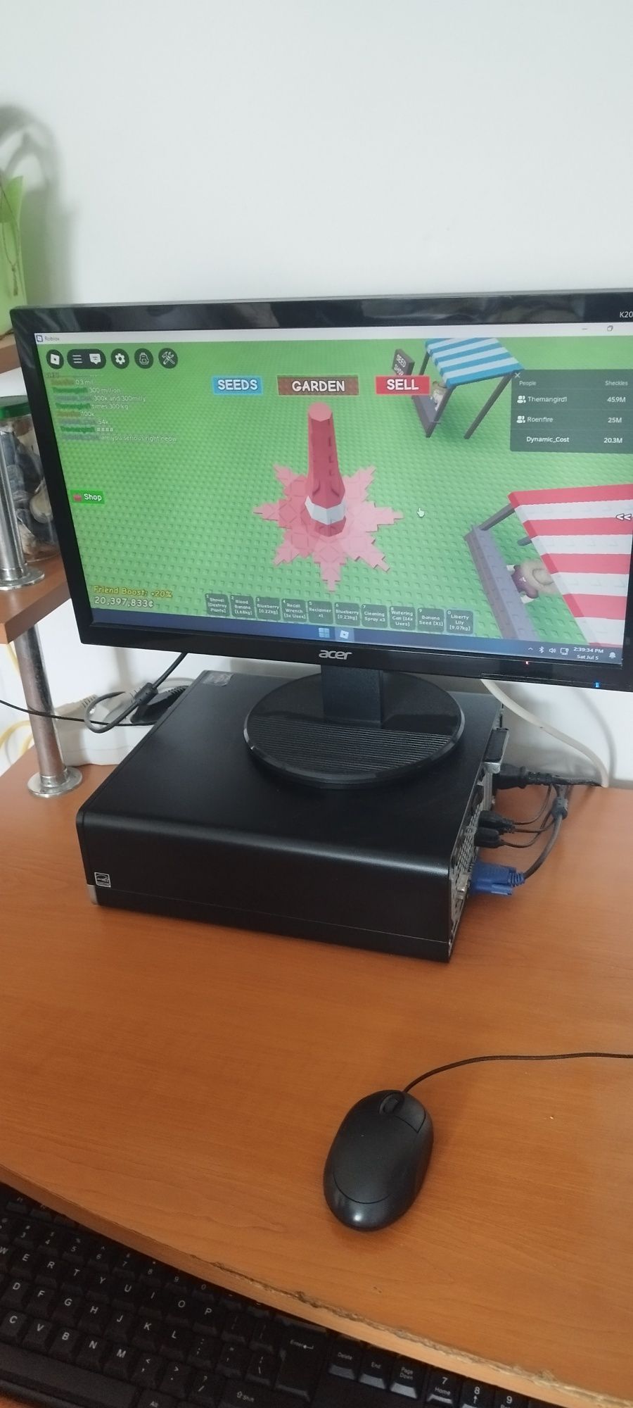 Calculator, unitate + monitor, mouse wireless