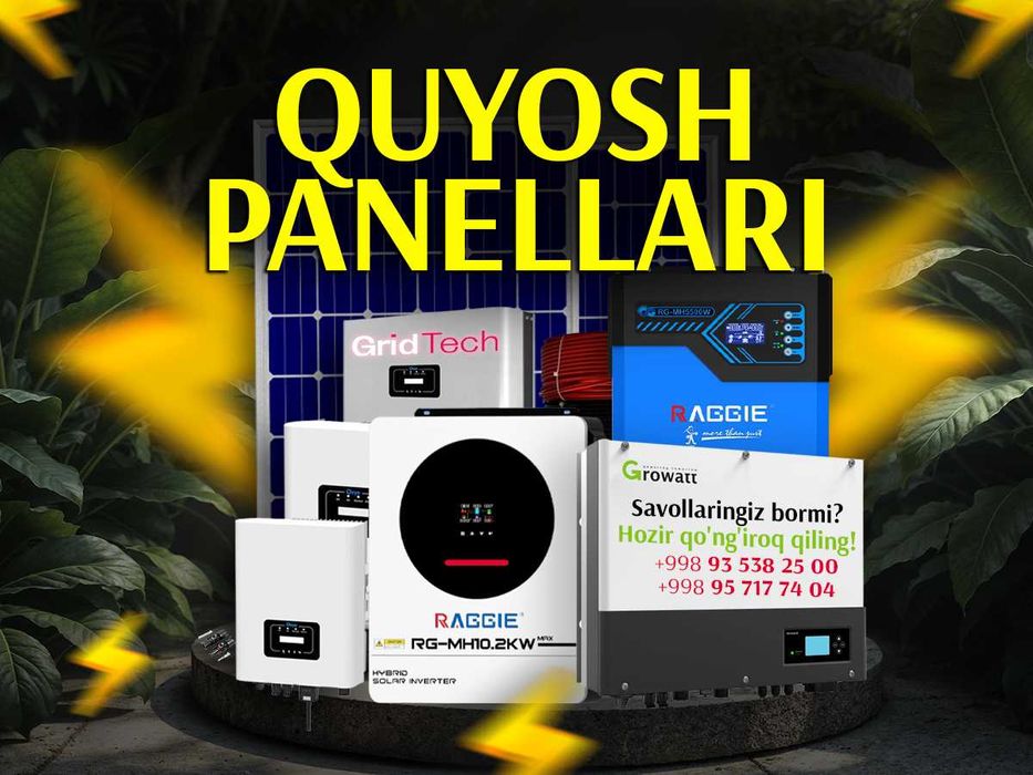 Quyosh panellari ARZON VA SIFATLI. 10 kwt 35 mln, on-grid