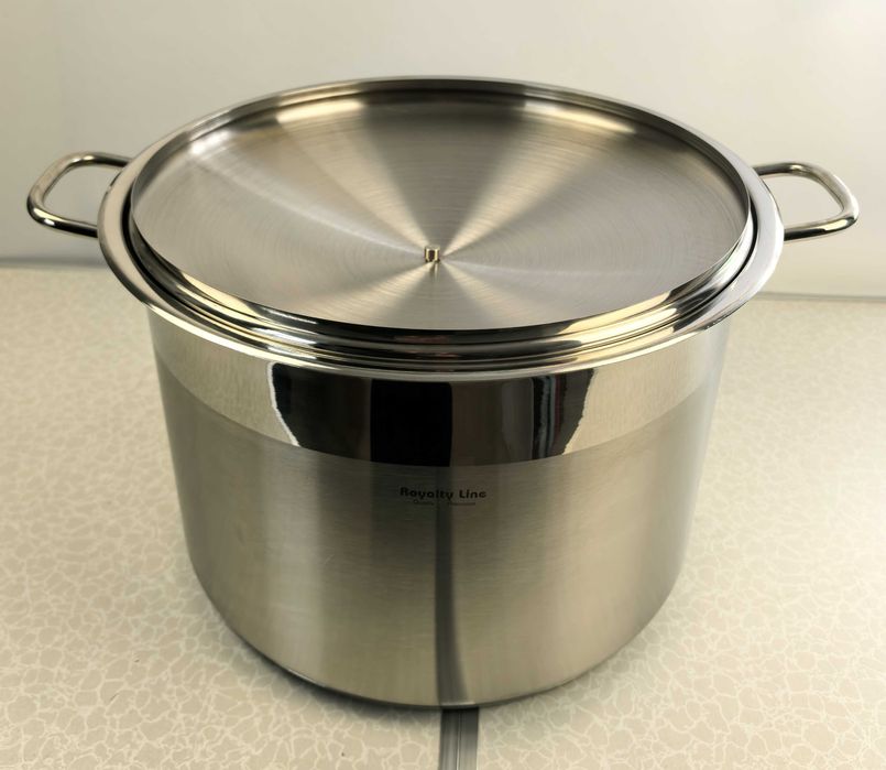 Oala inox 34x24 cm 22 litri cu capac metal 260 lei