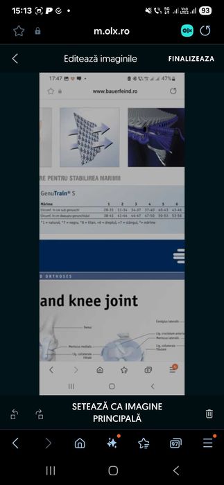 Orteza Bauerfeind marimea 5 picior drept