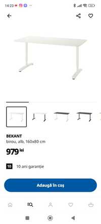 Birou ikea reglabil 160x80