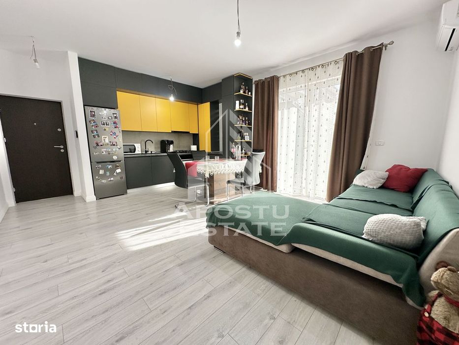 Apartament cu 2 camere mobilat si utilat cu gradina proprie in Giroc.