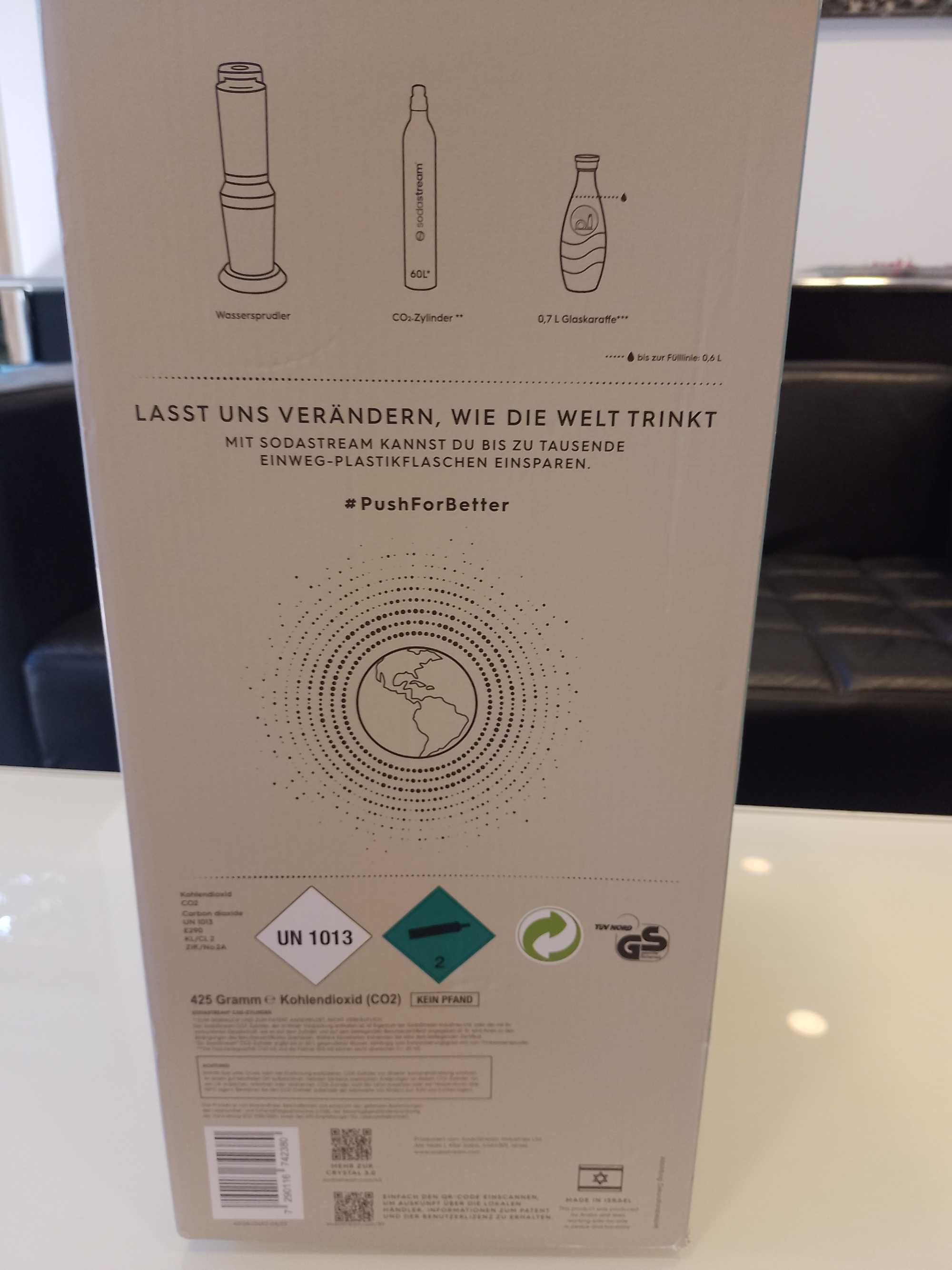 Aparat sifon/bauturi carbogazoase SODASTREAM + CARAFE STICLA