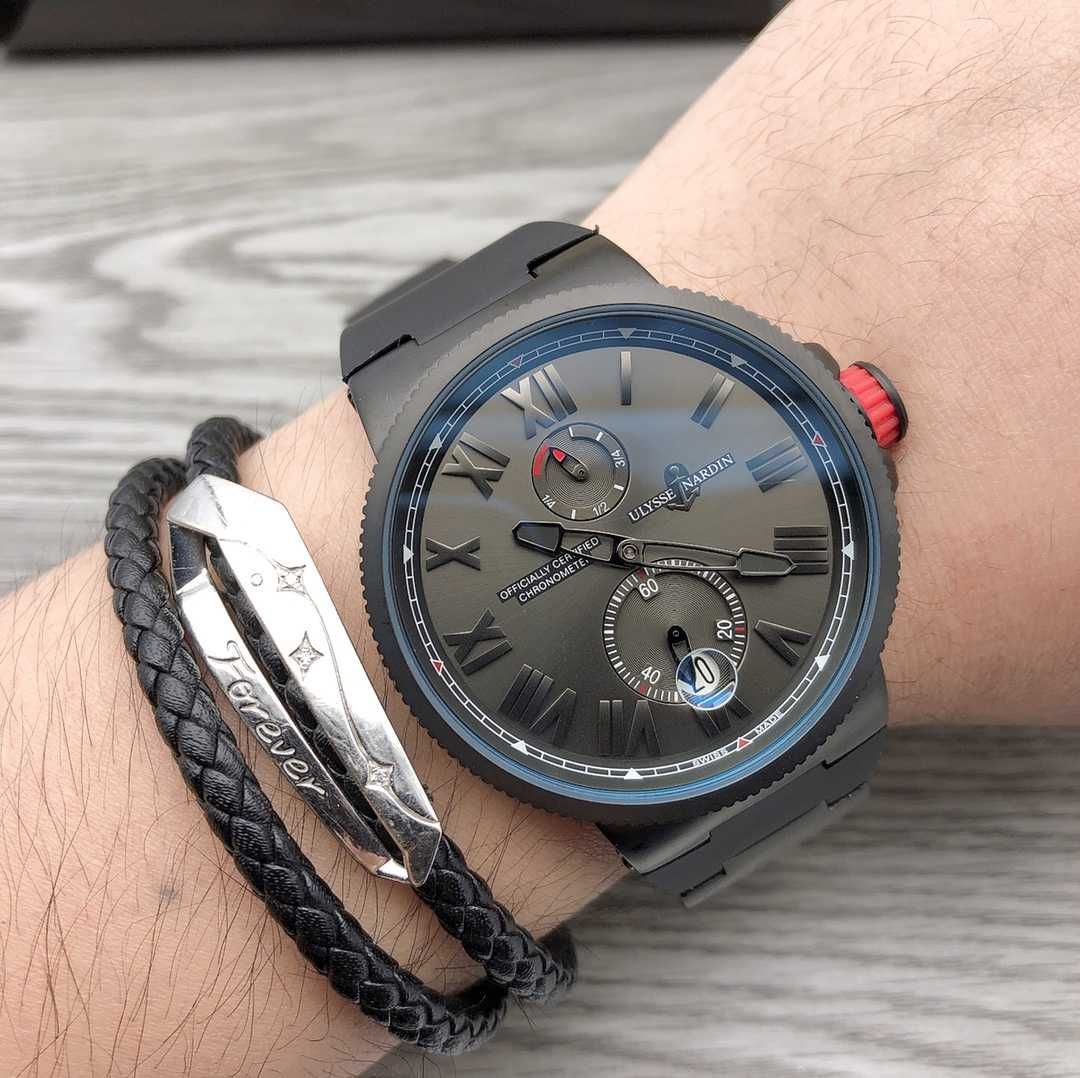 Ceas de bărbați automat Ulysse Nardin Marine Blacktop