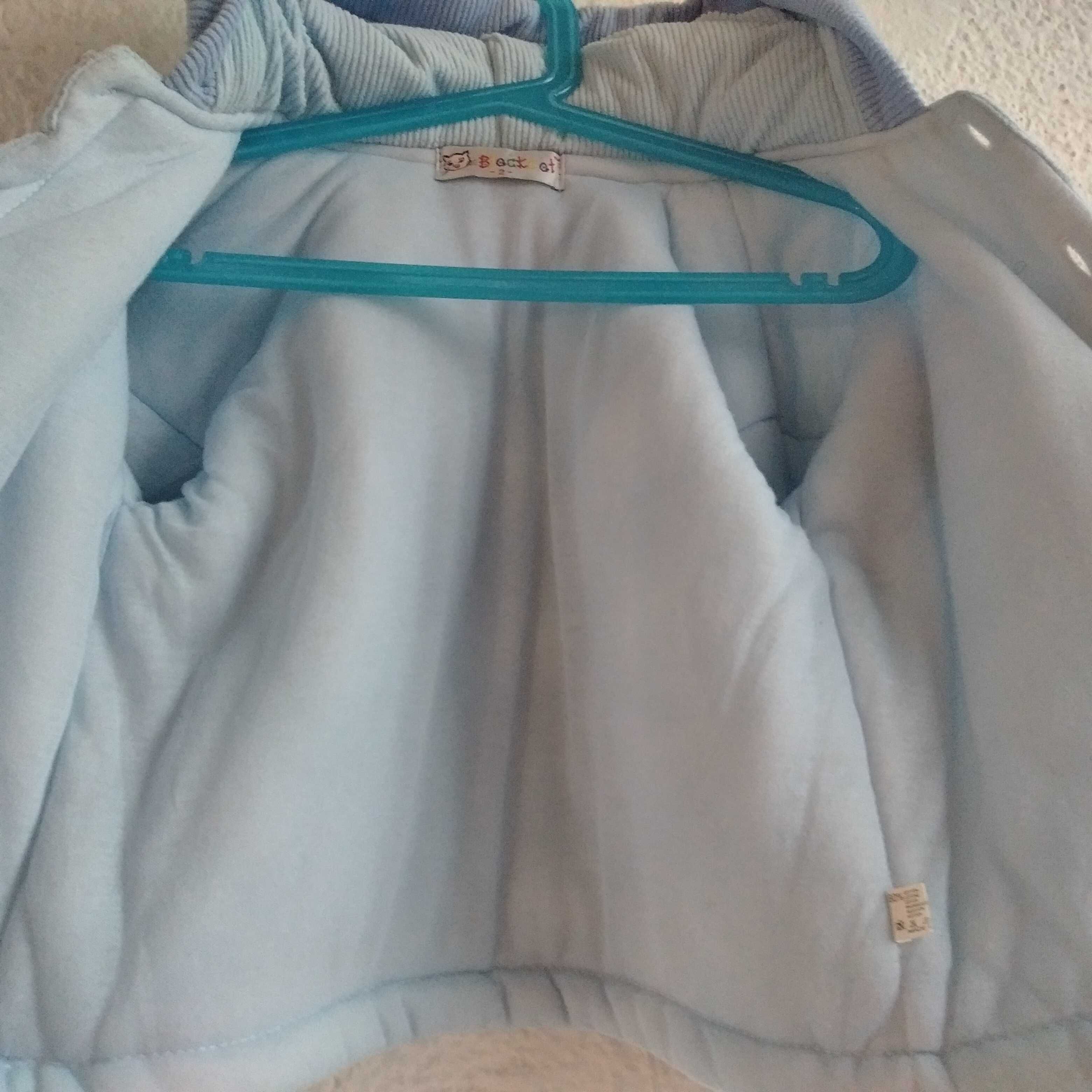 Памучно ватирано палто за бебе до 2 години
