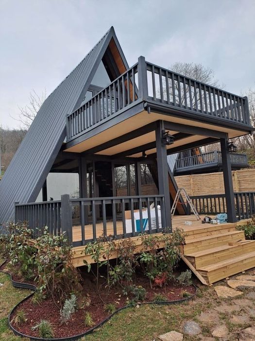 Vand cabane din lemn tip A 6 x 9m