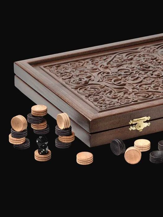 Нарды резные "Восточные" из массива бука (Россия)