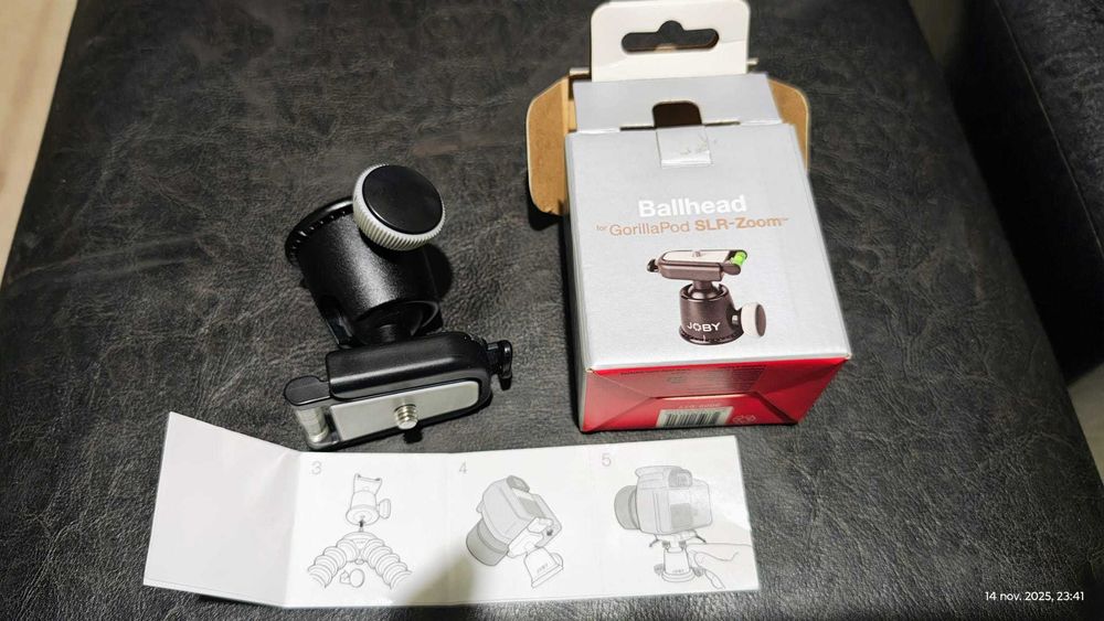 JOBY Ballhead cap de trepied, tip bila, potrivit pentru orice trepied