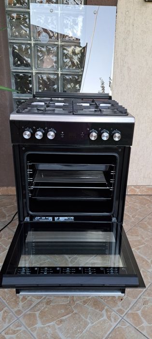 Vând aragaz Beko  4 arzatoare gaz+ Electric L60 cm  Grill,antracit