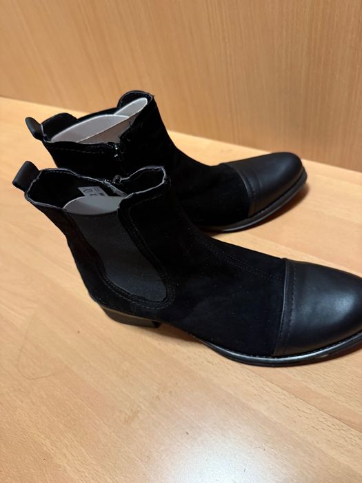 Ghete dama piele naturală-negru