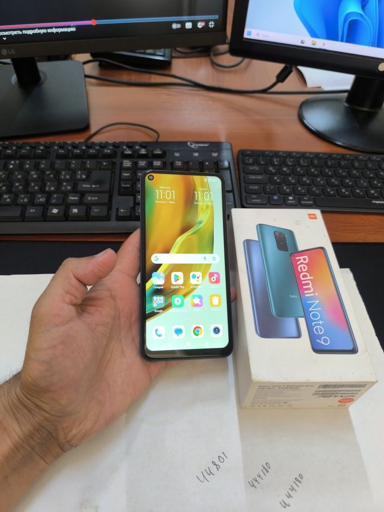 Redmi note 9 64g(2023)ideal ochilmagan usta kurmagan aybi yuq
