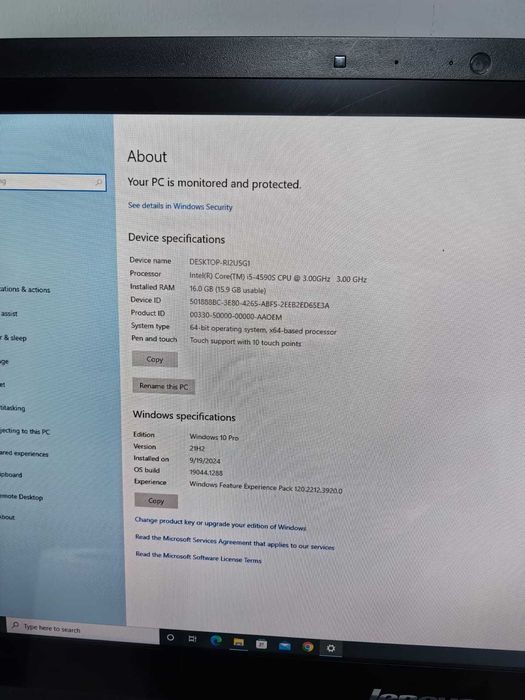 Lenovo ThinkCentre AIO  23" FHD touchscreen i5 16gb ssd GARANTIE