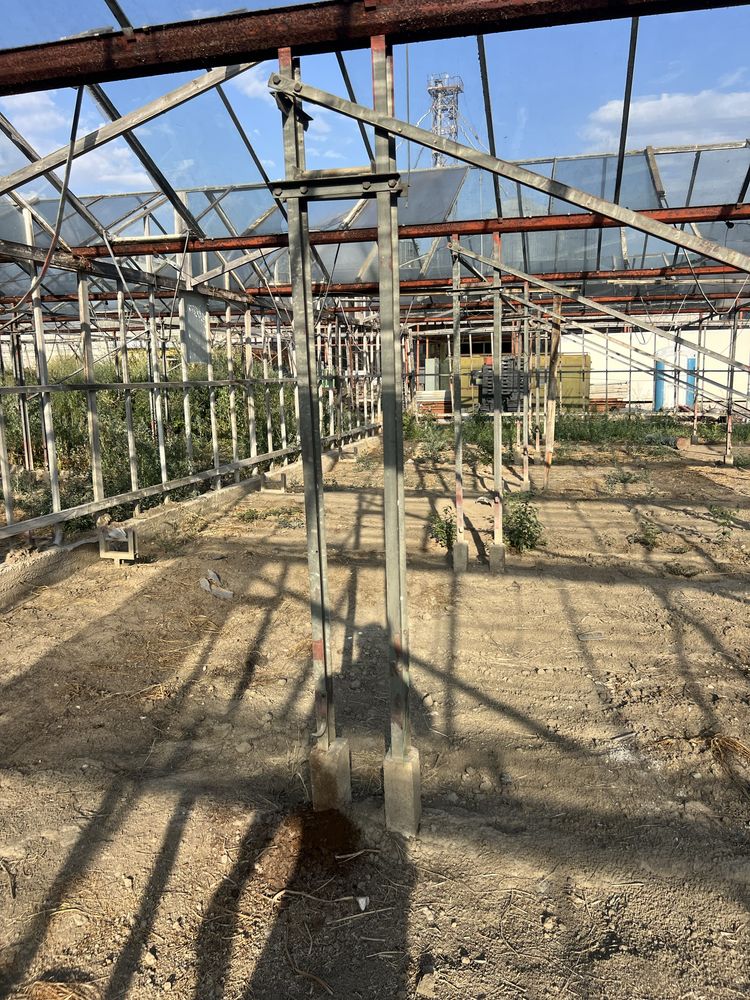 Оранжерия стъклена конструкция метал и оборудване