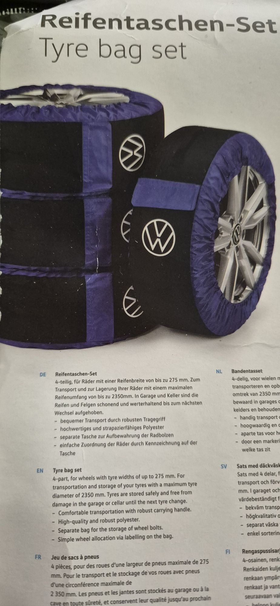Нови калъфи за гуми VW