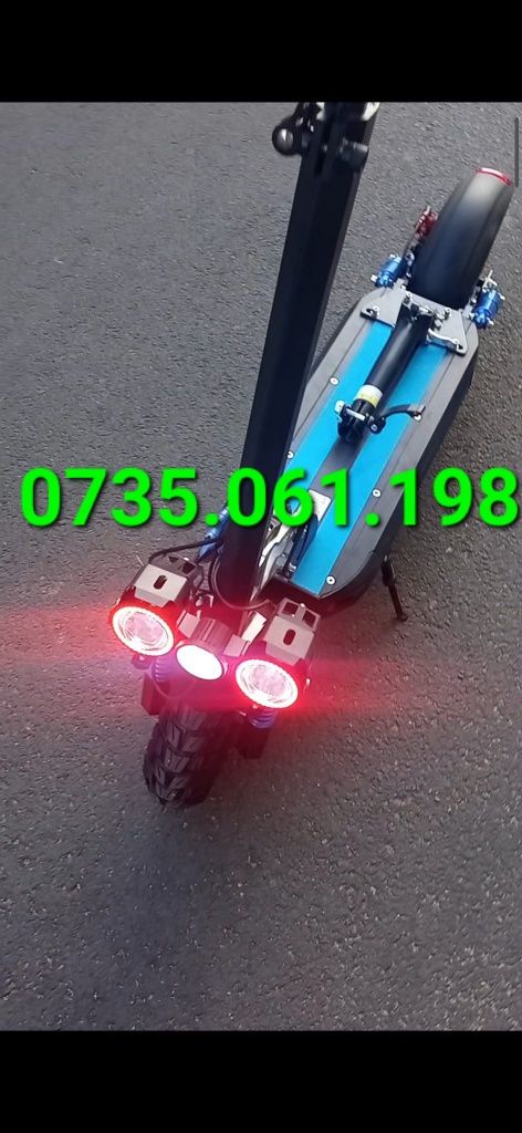 Trotineta electrica profesionala scuter fara permis moped NOU albastra