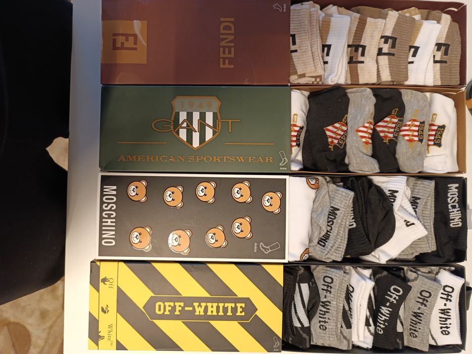 Șosete scurte Gant, Fendi, Off White, Moschino