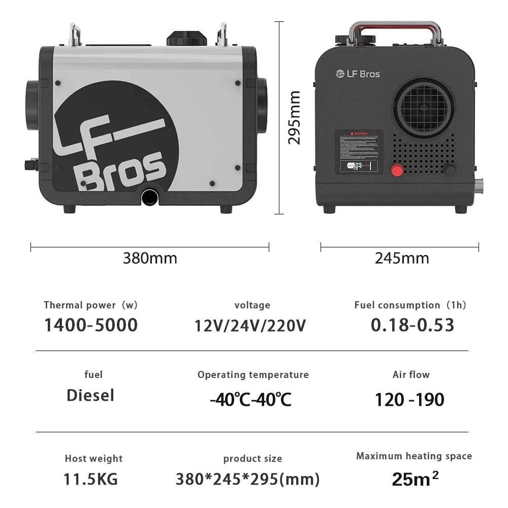 дизелова печка5KW / 12V,24V,220V закупена от Полша 5KW