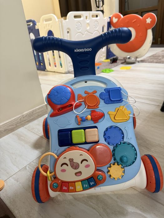 Проходилка уокър 3 в 1 KikkaBoo - Play & Grow, синя