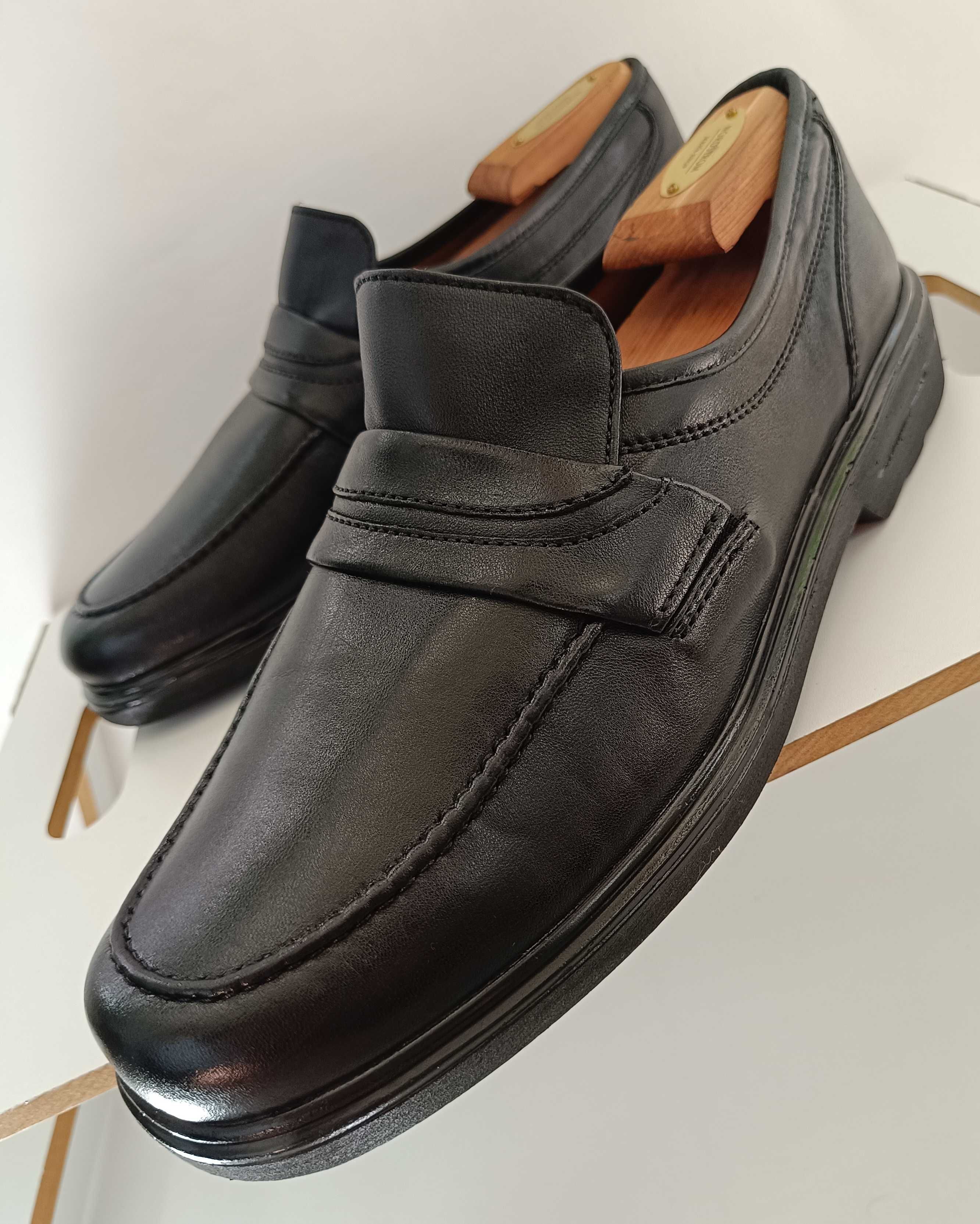 Pantofi loafers 44.5 45 penny premium Sioux piele naturala moale