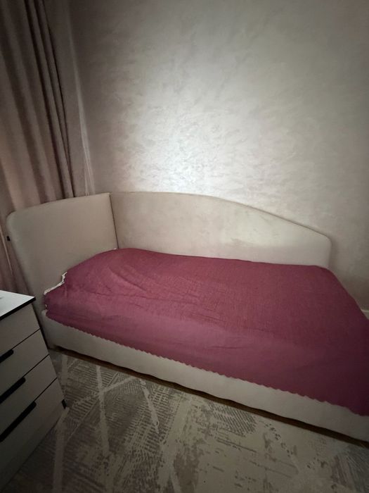 Кровать 200/90 в сером цвете