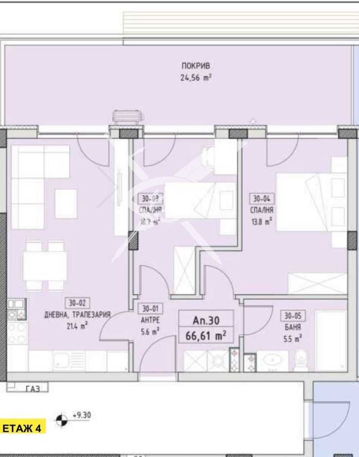 Продава се Тристаен апартамент в София, Малинова долина - 77 кв.м за 1754 €/кв.м - Снимка #1