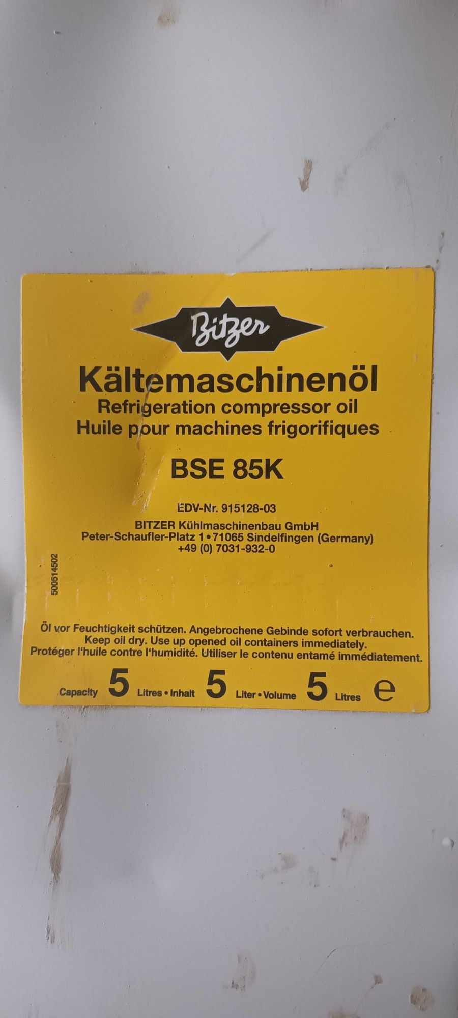 Ulei frigorific BSE 85K BITZER