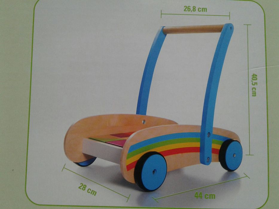 Premergator din lemn, cu 24 cuburi de construit, viu colorate, nou