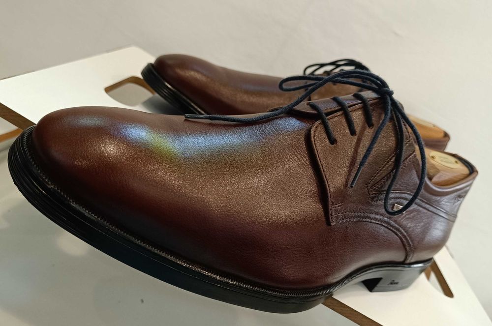 Pantofi derby plain toe 45 premium SIOUX piele naturala moale
