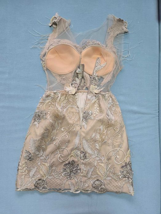 Дизайнерска дамска рокля с камъни / Velvet Angel