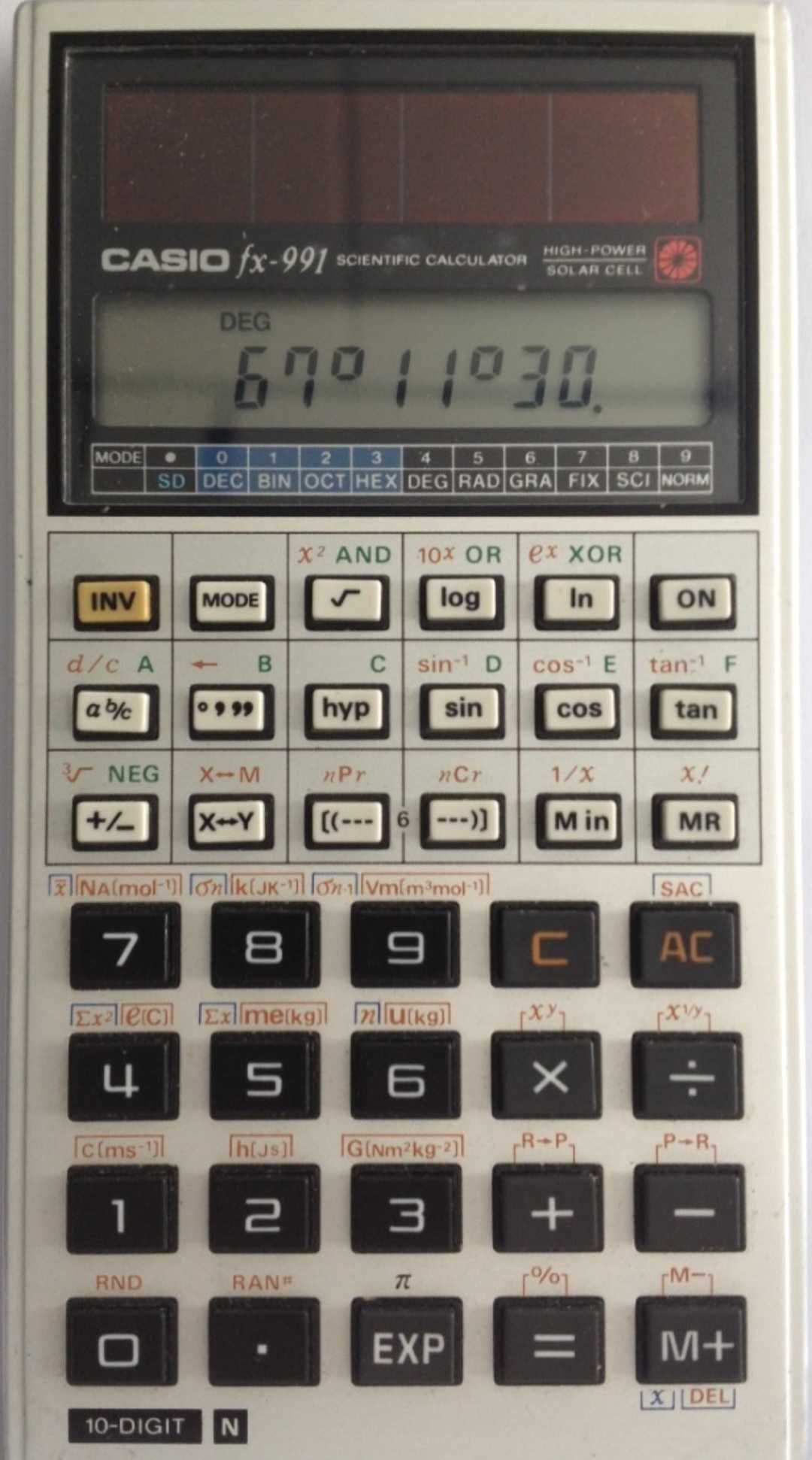 Casio fx-991 научен калкулатор слънчева клетка с висока мощност 50 Lux