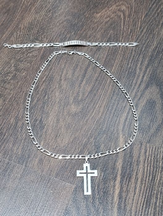 Vând Set Lanț+pandantiv+brățară argint