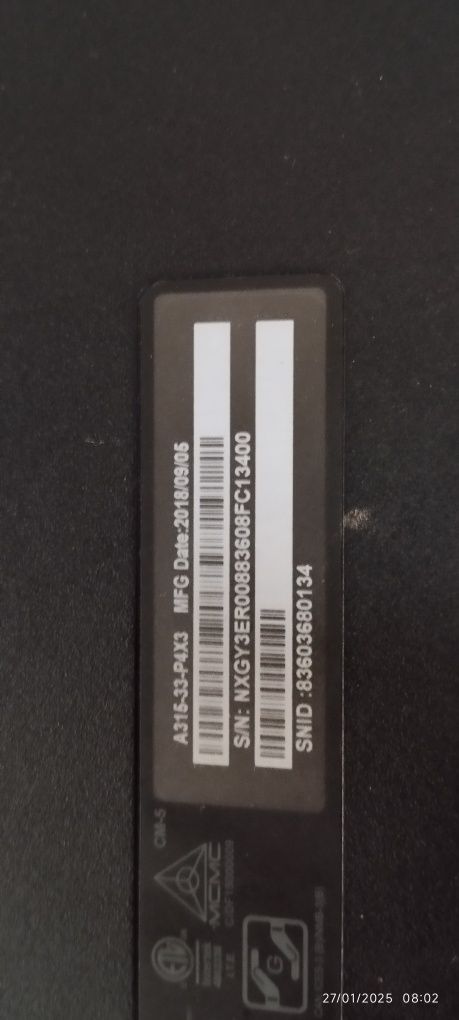 Acer A315-33-P4X3