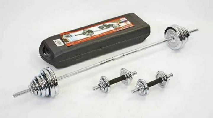 Штанга и две гантели 50 кг разборный