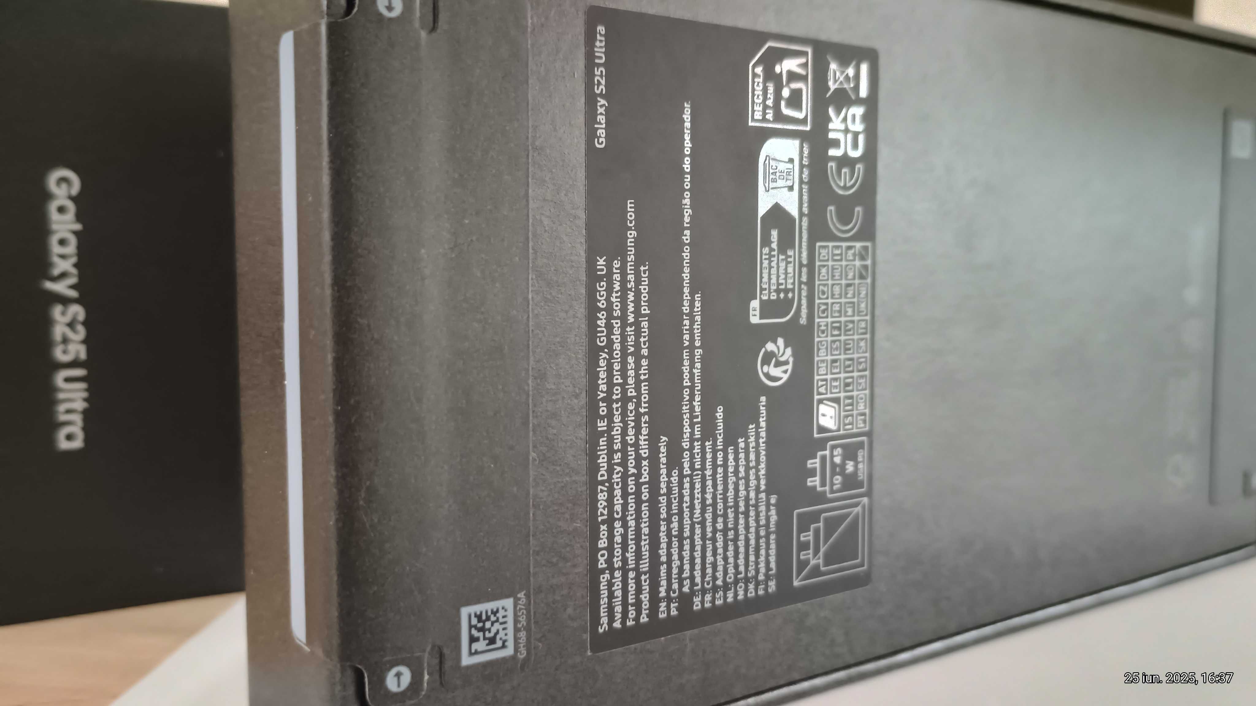 Vand Samsung S25 Ultra 12/256 GB,  Nou, Sigilat- 4100 lei